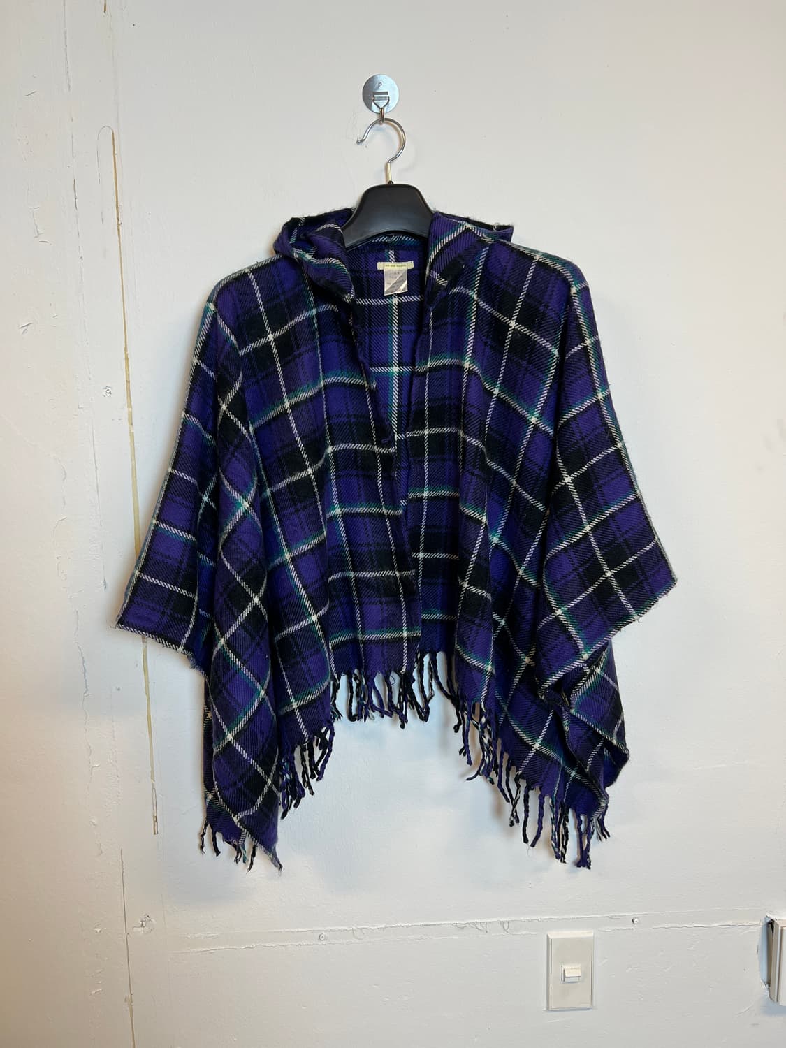 A029 ON THE COUCH 퍼플 체크 케이프 M 상품이미지1