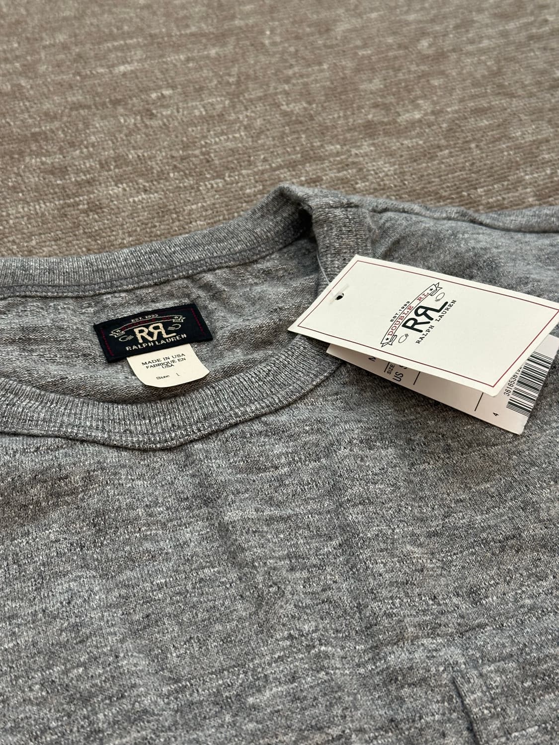 rrl 포켓 투팩 티셔츠 그레이 L 상품이미지2