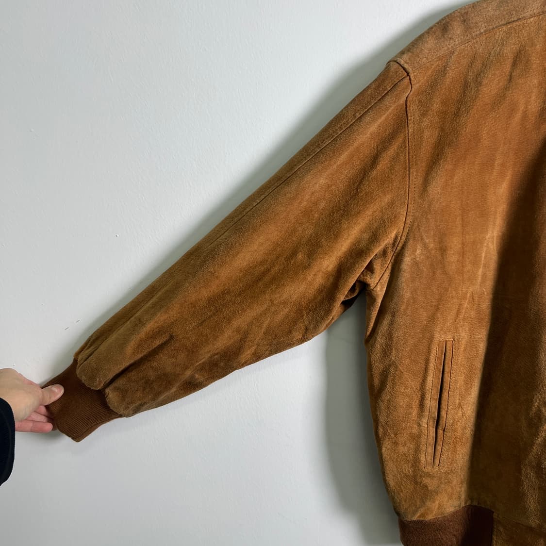 VTG 빈티지 브라운 스웨이드 봄버 자켓 L 상품이미지7