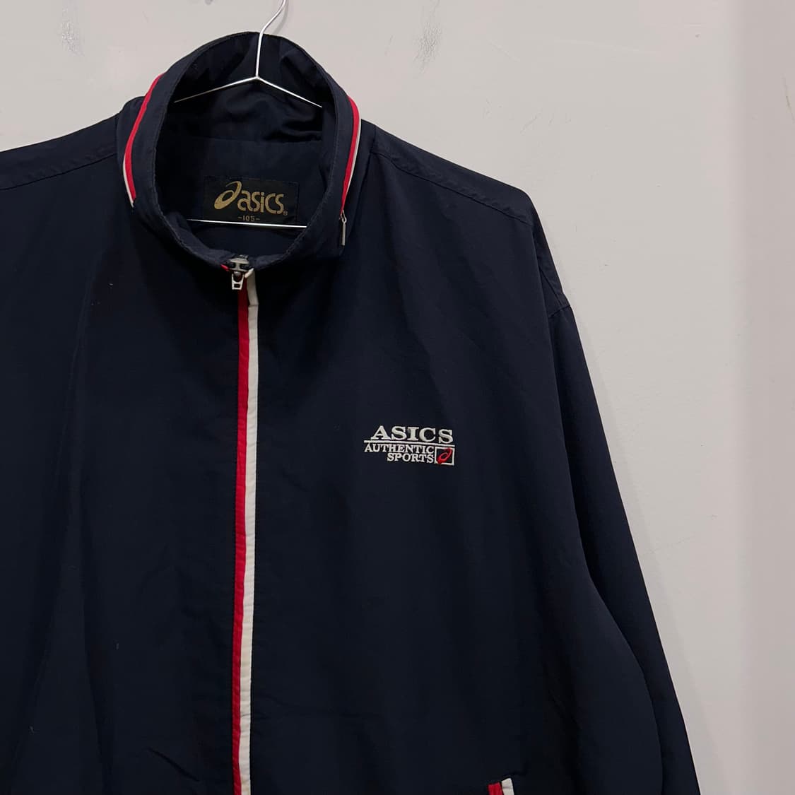 아식스 어센틱 올드스쿨 배색핑라인 오버핏 바람막이 상품이미지1