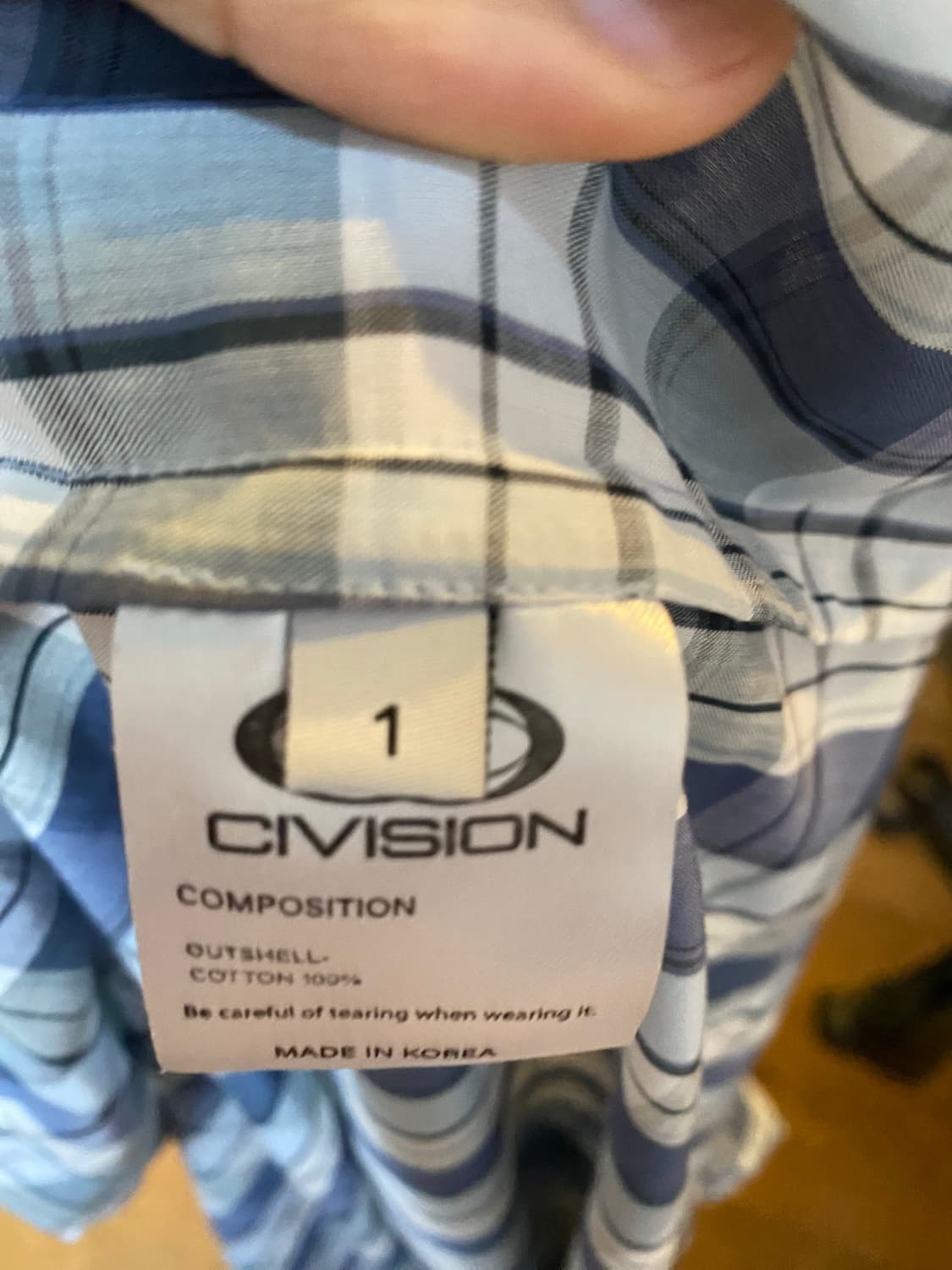CIVISION 체크 후드 셔츠 스카이블루 1사이즈 상품이미지4