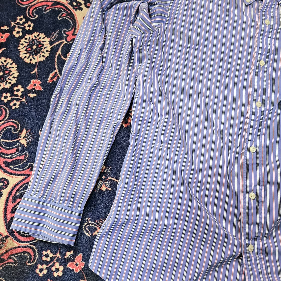 폴로랄프로렌 빈티지 버튼다운 퍼플 스트라이프 셔츠 상품이미지4