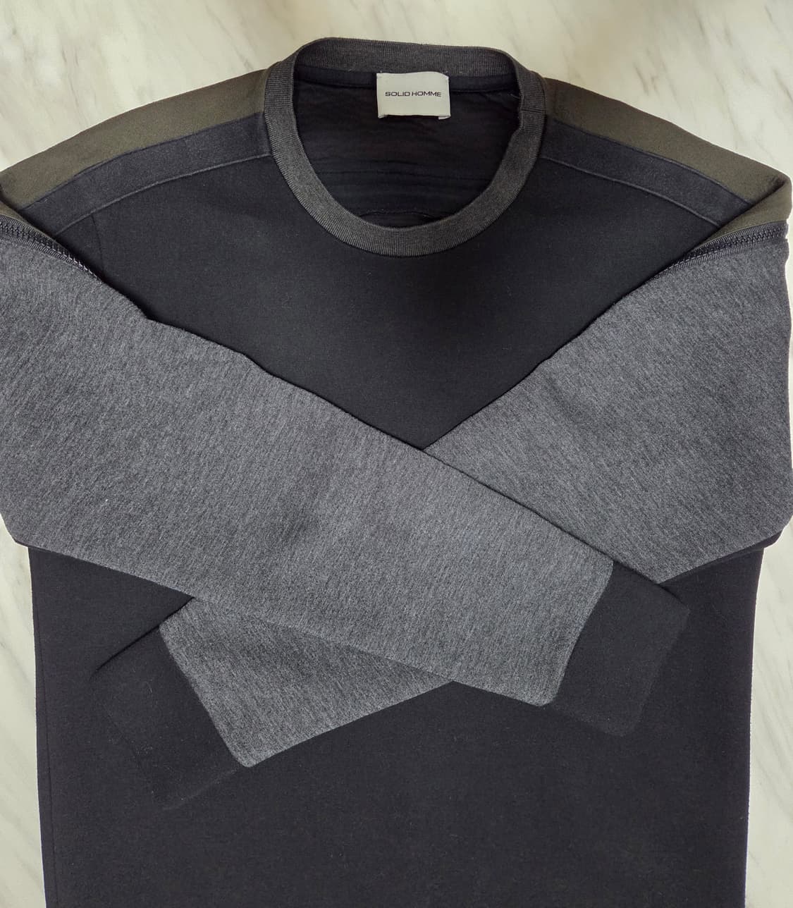 솔리드옴므 네오프렌 지퍼 맨투맨 상품이미지3