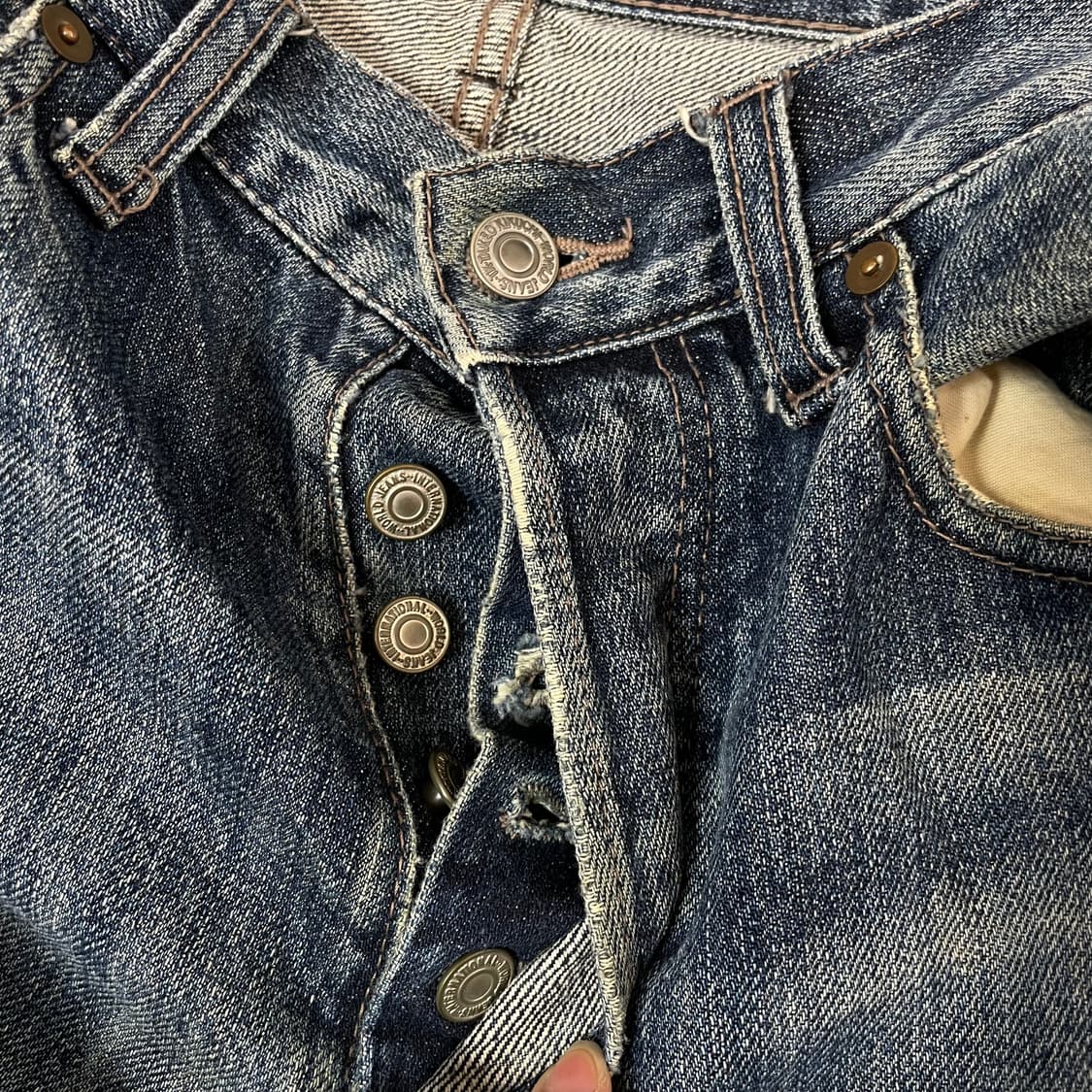 (31) JPN 충청 워싱 버튼플라이 데님 팬츠 상품이미지4