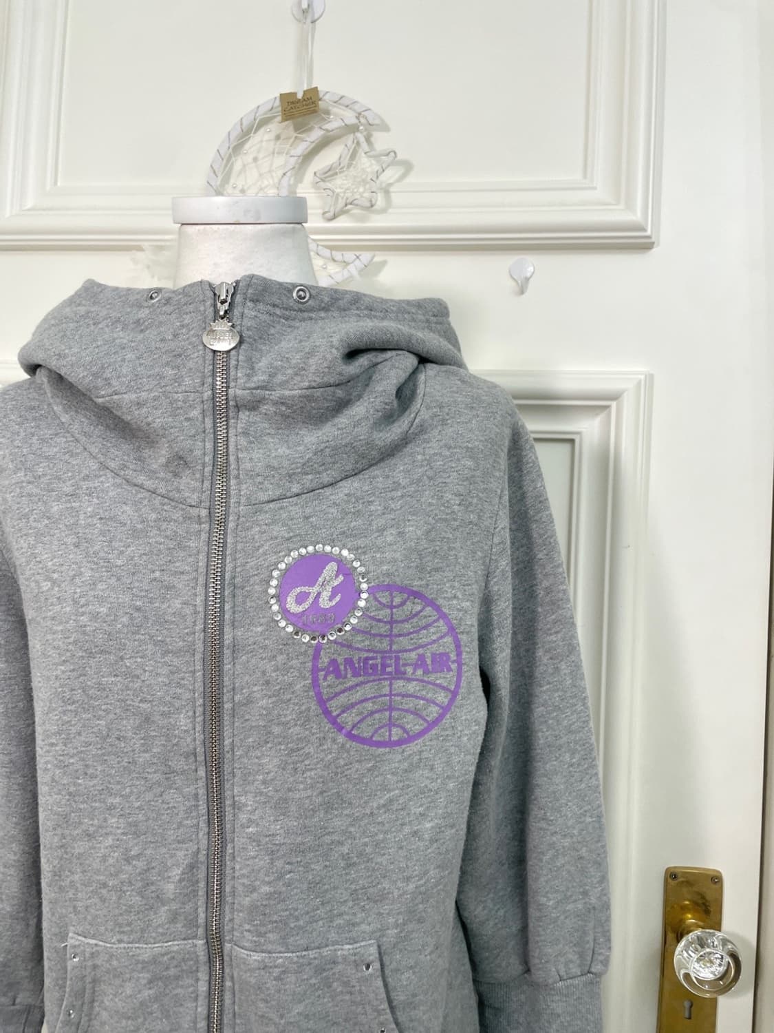 gray stone lettering point sleeve rib ho 상품이미지6