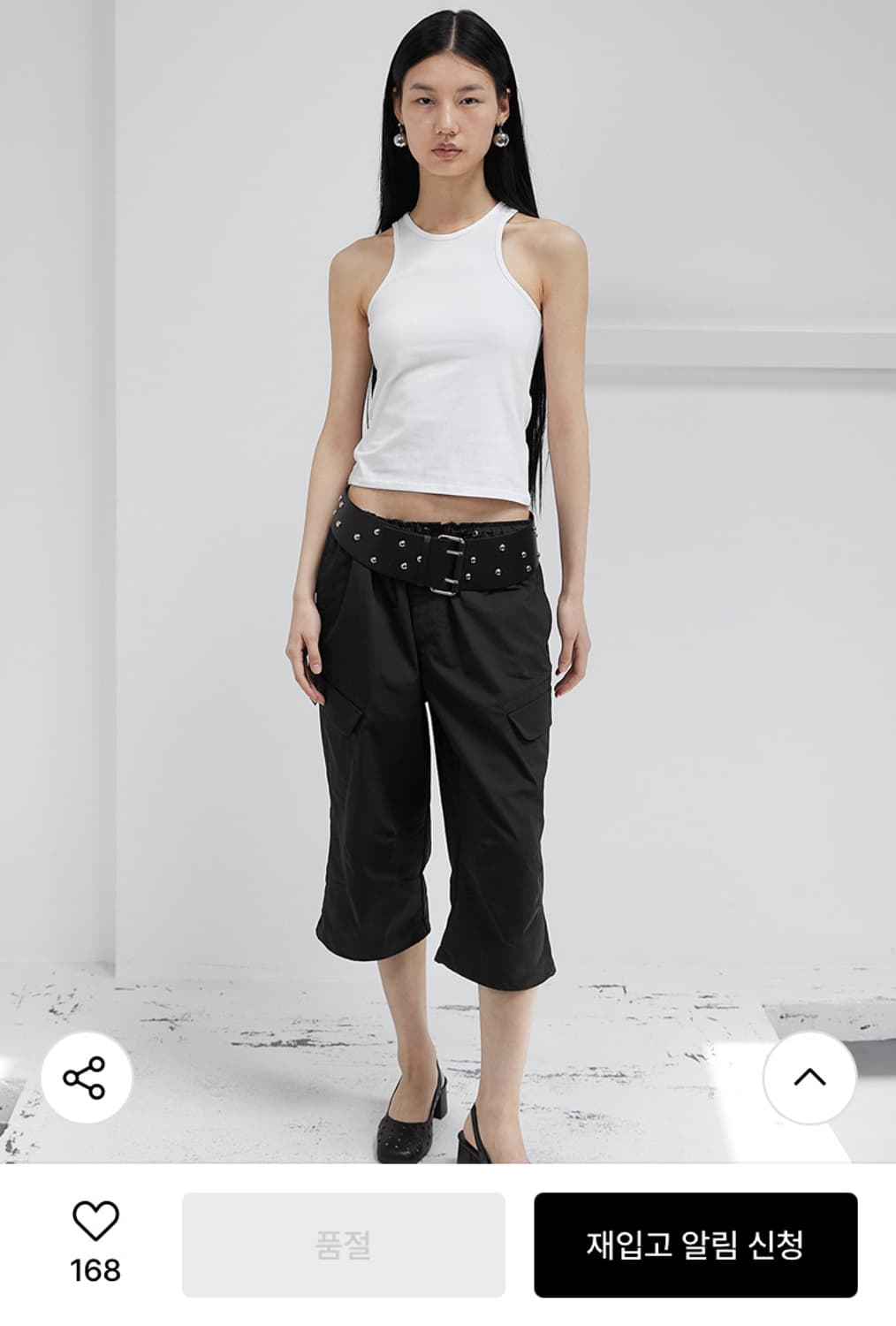 cerric 세릭 waist string capri cargo pants 상품이미지3