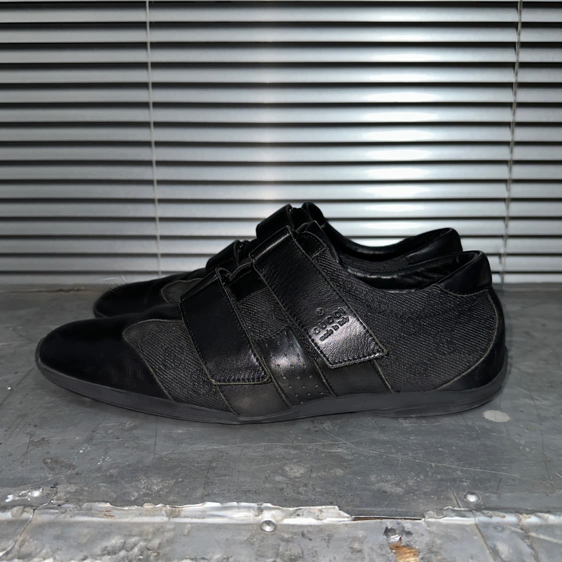 00s 풀박스 블랙 구찌 벨크로 스트랩 스포츠 스니커 상품이미지3