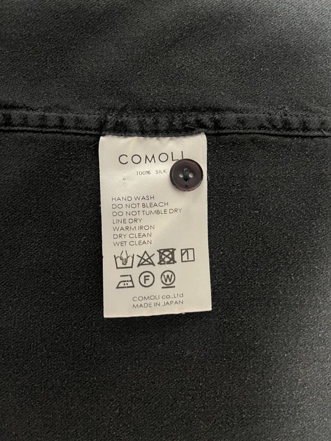 코모리 20fw 실크넬 셔츠 (2/faded navy) 상품이미지3