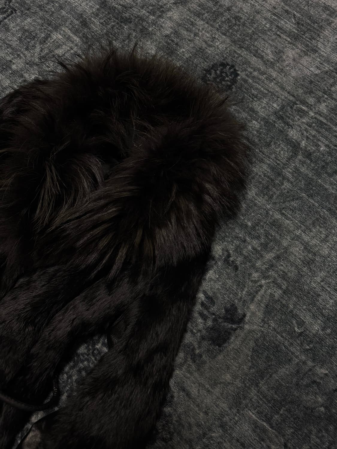 Unknown real fur trimming leather jacket 상품이미지3