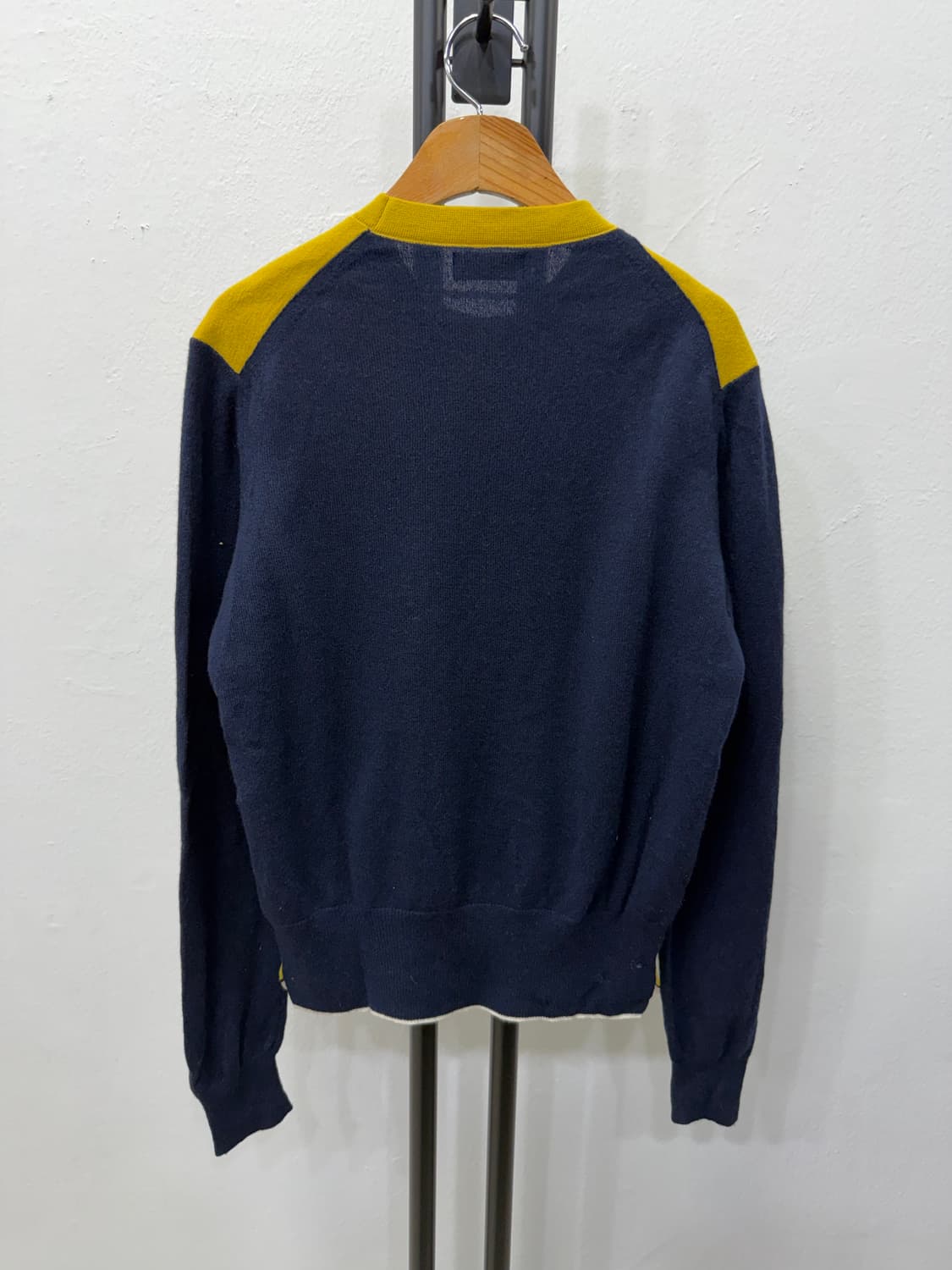 정품) TIME 타임 한섬 옐로우 배색 니트 90F 상품이미지4