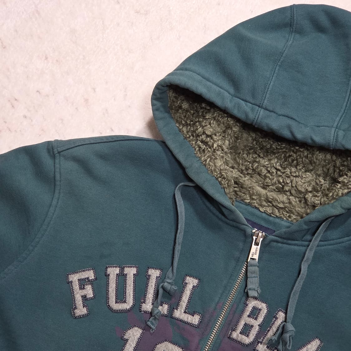 행텐 다크 그린 쉐르파 후드집업 상품이미지2