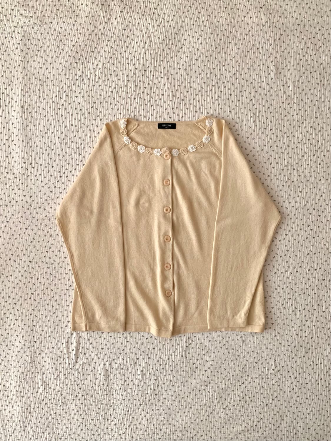 연노랑 플라워 가디건 상품이미지1