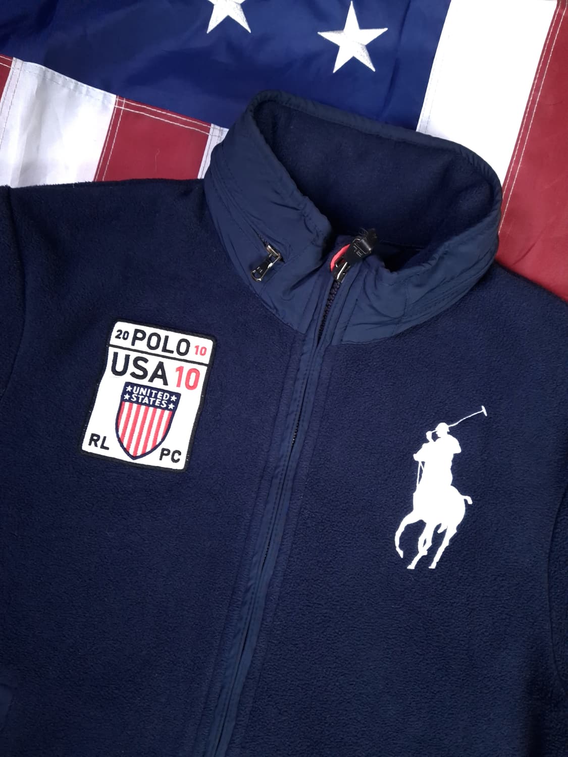 오리지날 랄프로렌폴로 빅포니 USA 폴라텍 성조기 후리스 자켓 상품이미지8