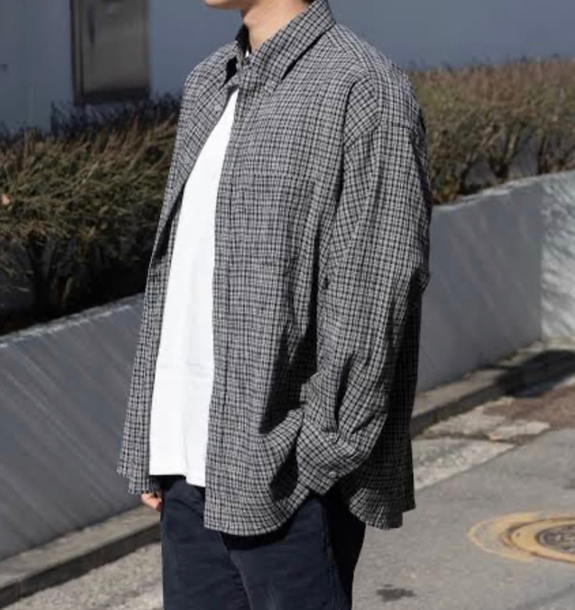 (새상품)포터리 루즈드셔츠 블랙체크 초판 2사이즈 상품이미지3