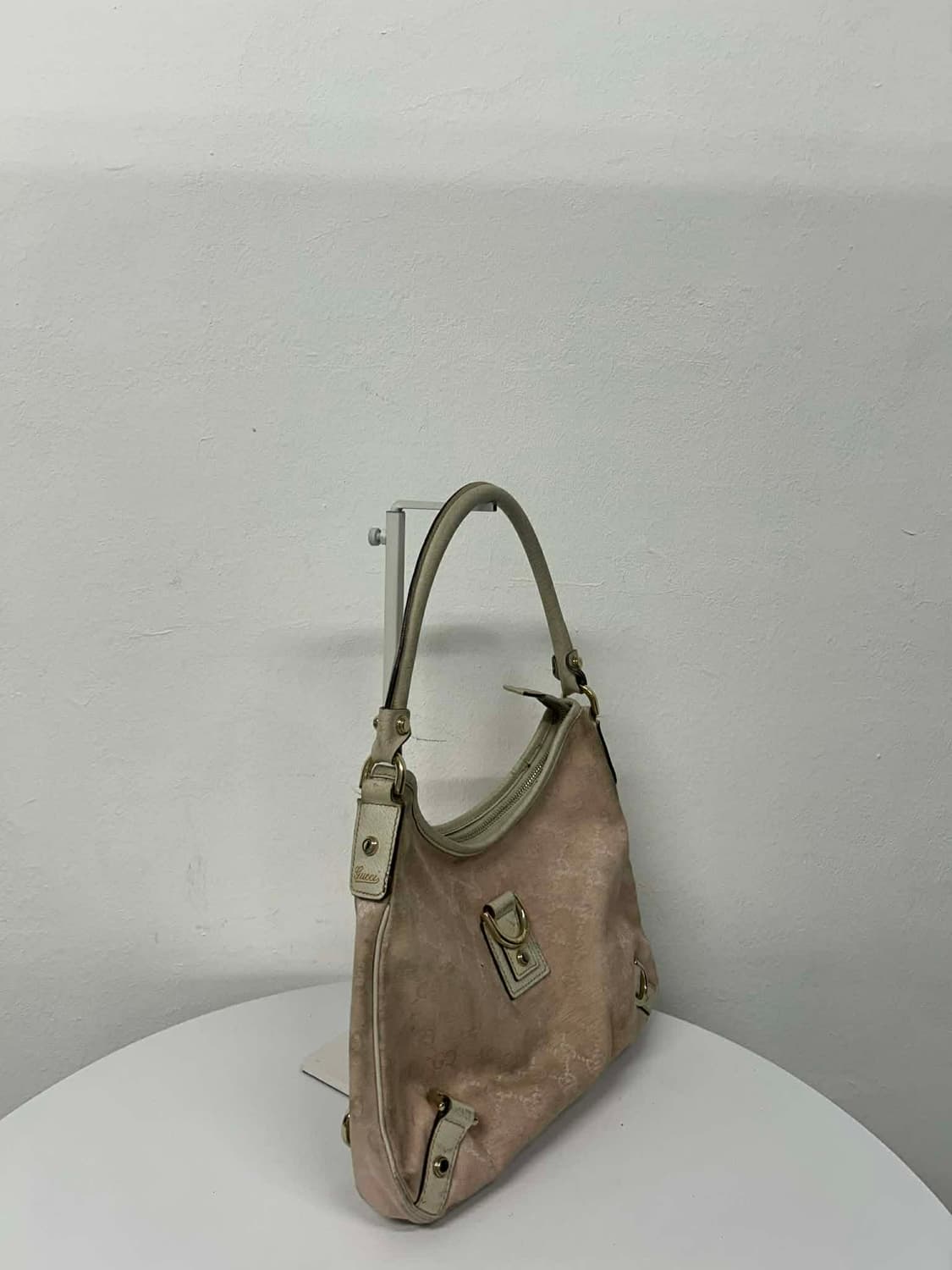 구찌 빈티지 GG 캔버스 핑크 호보백 숄더 토트백 상품이미지2