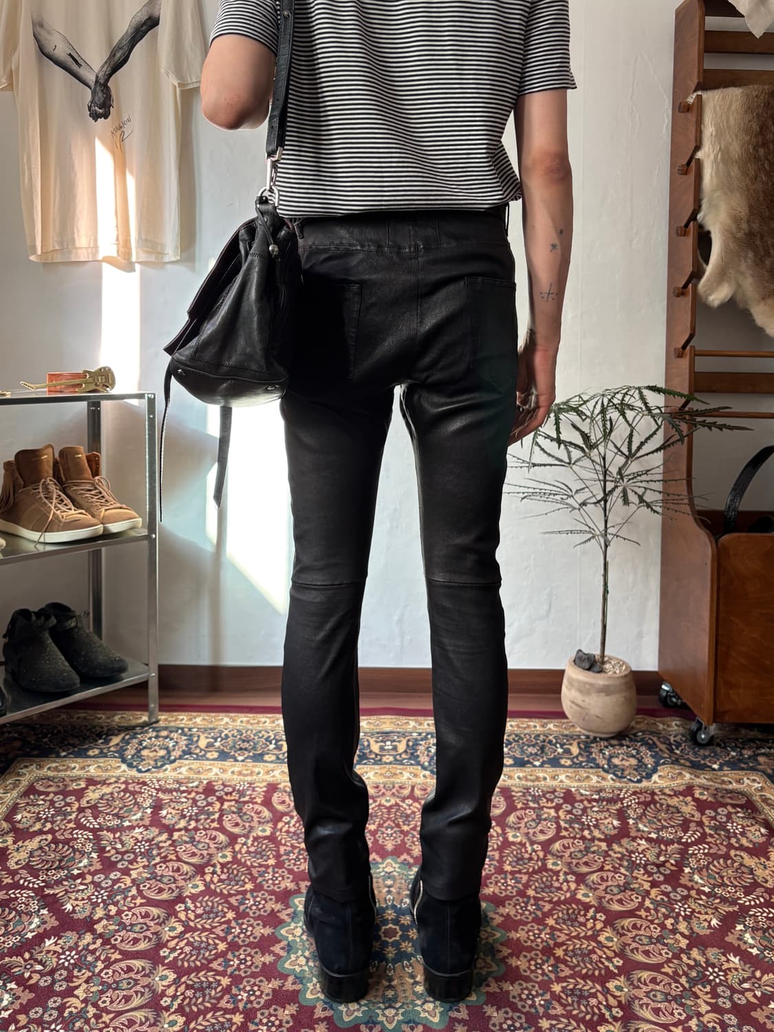 생로랑 램스킨 레더 팬츠 by 에디슬리먼 상품이미지4