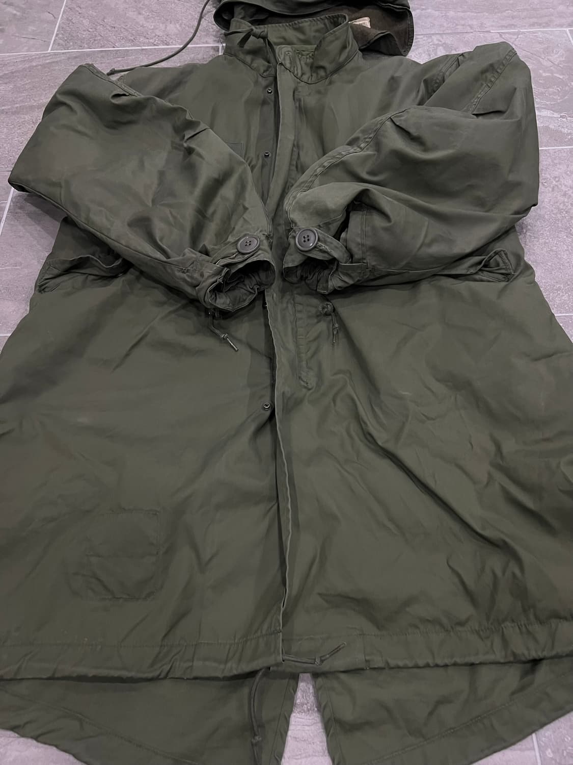 (S) M65 피쉬테일 오리지널 개파카 풀셋 코요테 퍼 상품이미지7