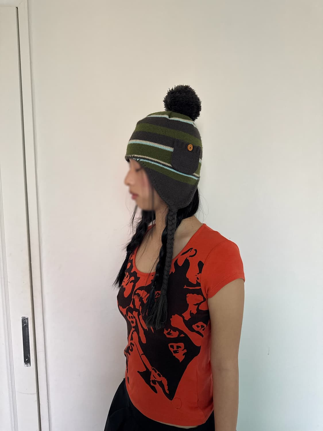 빈티지 이어플랩 방울비니 상품이미지4