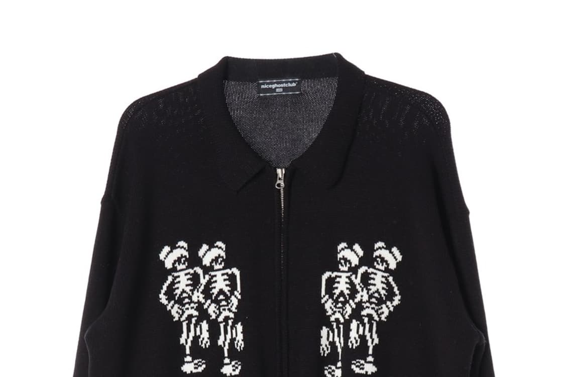 나이스고스트클럽 스켈레톤 니트 집업 L 상품이미지3