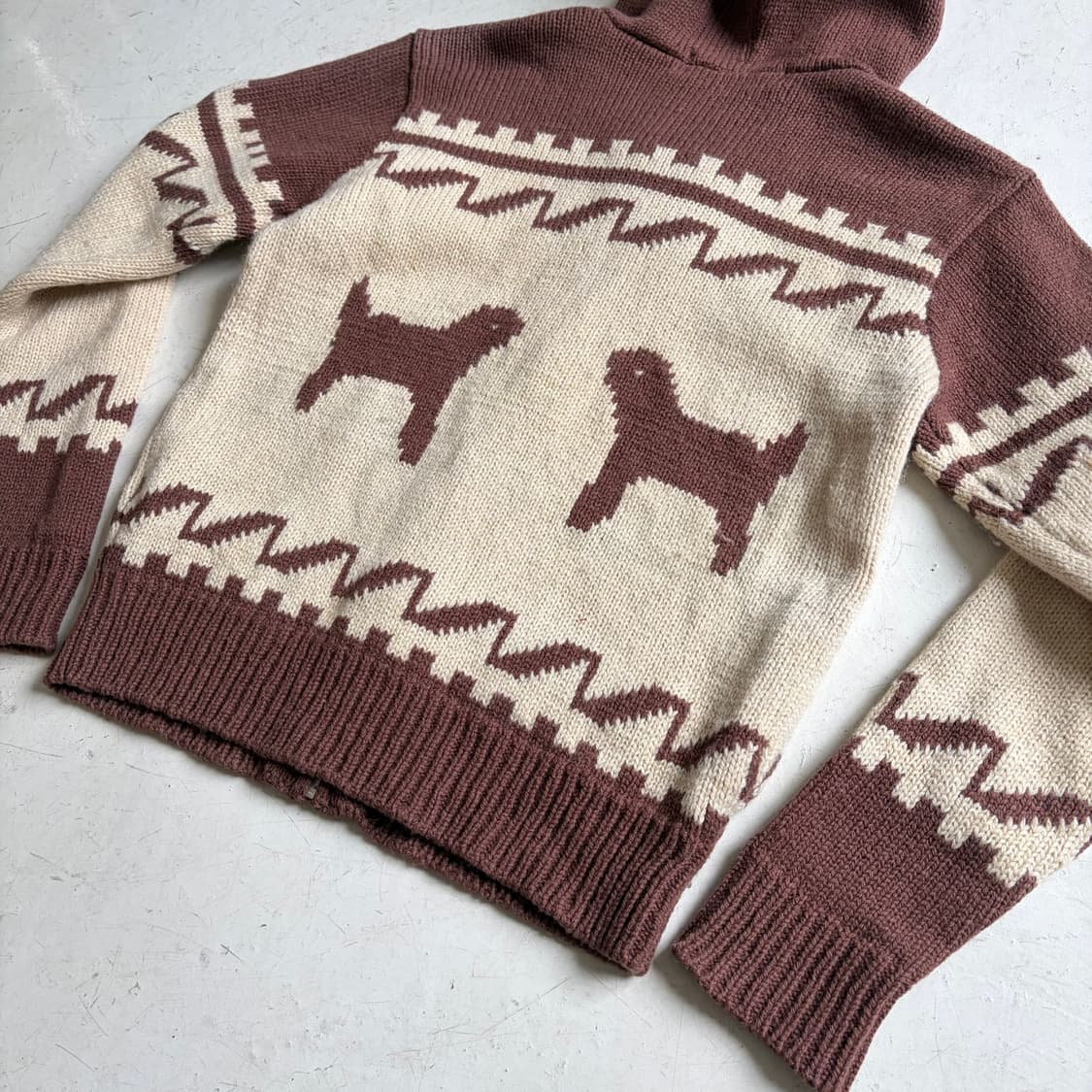 90s BF Goodrich 빈티지 코위찬 울 후드집업 M 상품이미지9