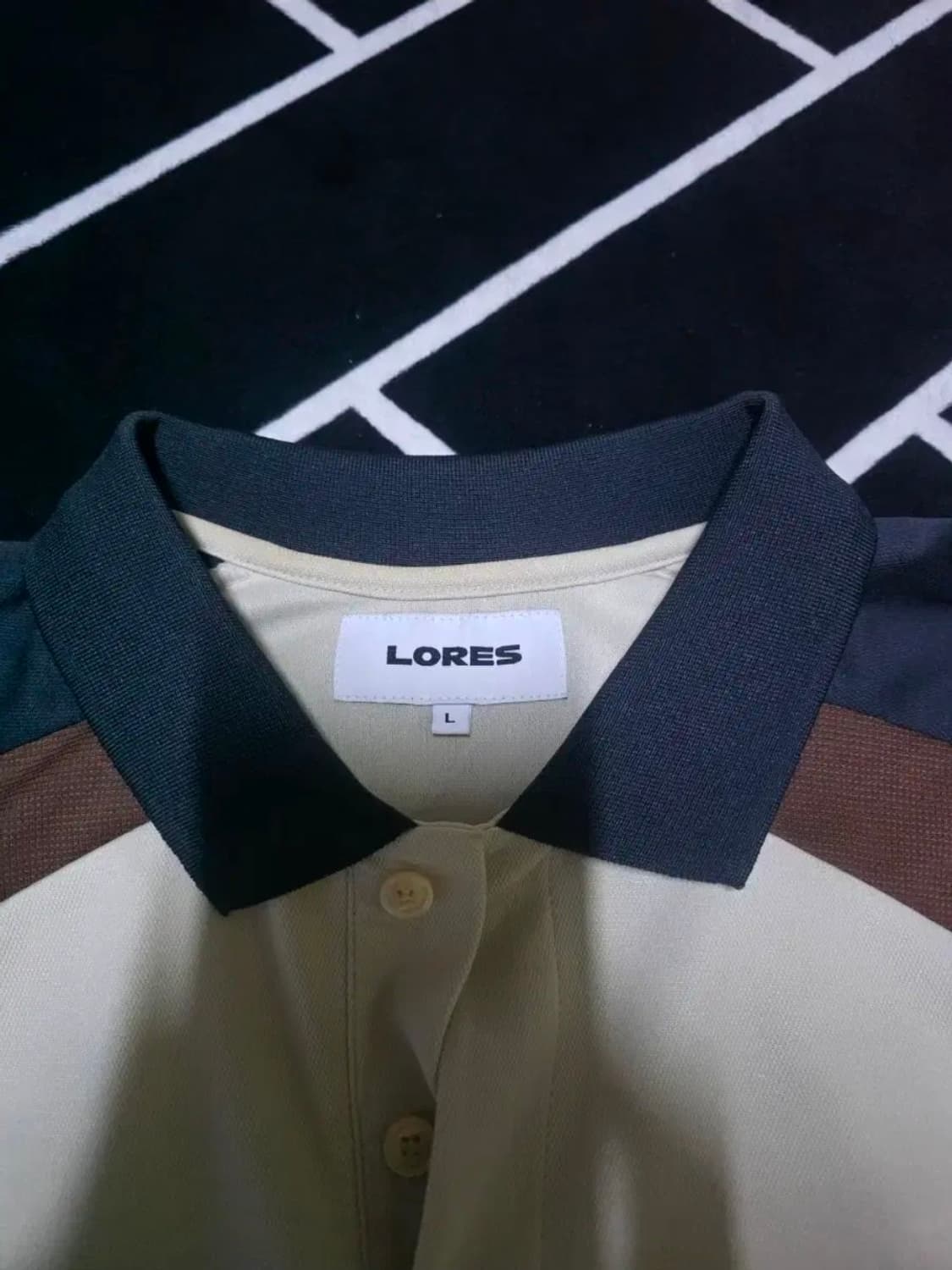 로어즈 메쉬 패널 폴로셔츠 베이지 L 상품이미지4