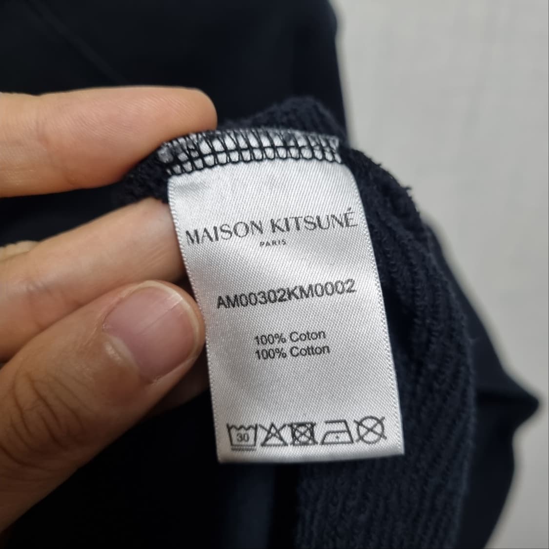 ( XL ) 메종키츠네 폭스 블랙 맨투맨 상품이미지5