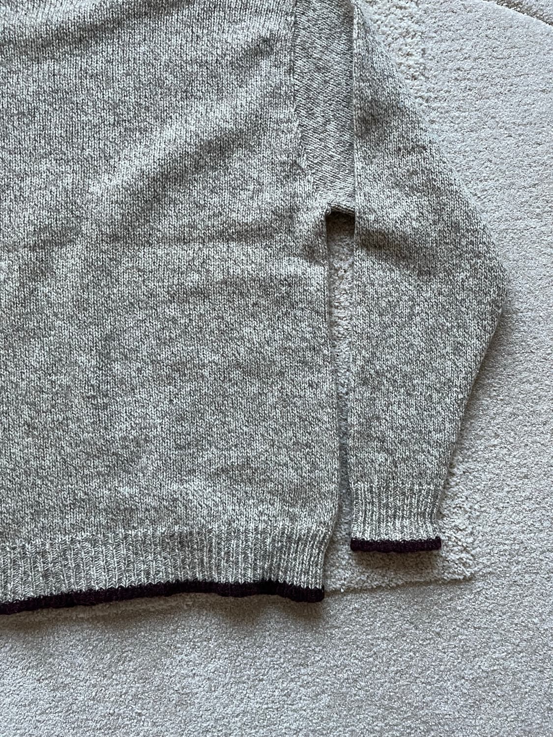 90s 엘엘빈 넥 배색 니트 (105) 상품이미지9