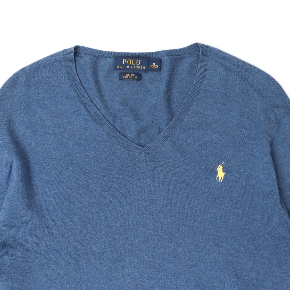 폴로 랄프로렌 다크블루 피마코튼 브이넥 니트 상품이미지2