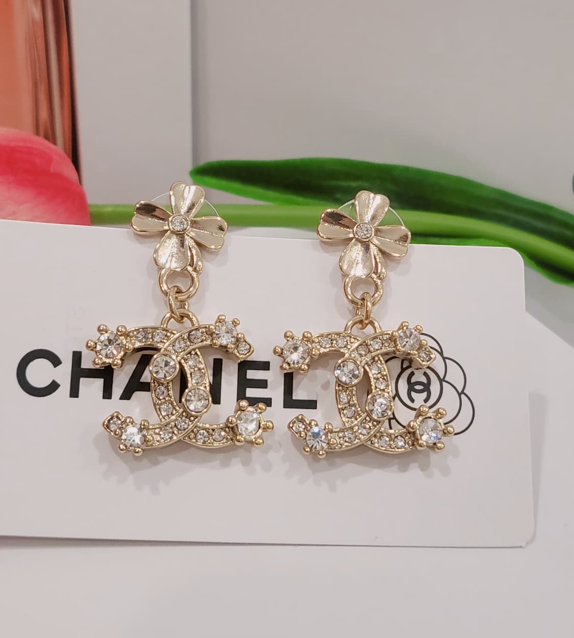 샤넬 cc로고 크리스탈 귀걸이 업사이클링 상품이미지6