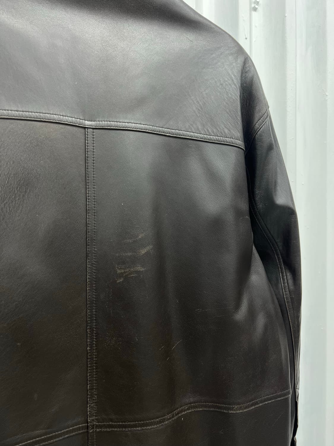 90s YSL lambskin half jacket 상품이미지7