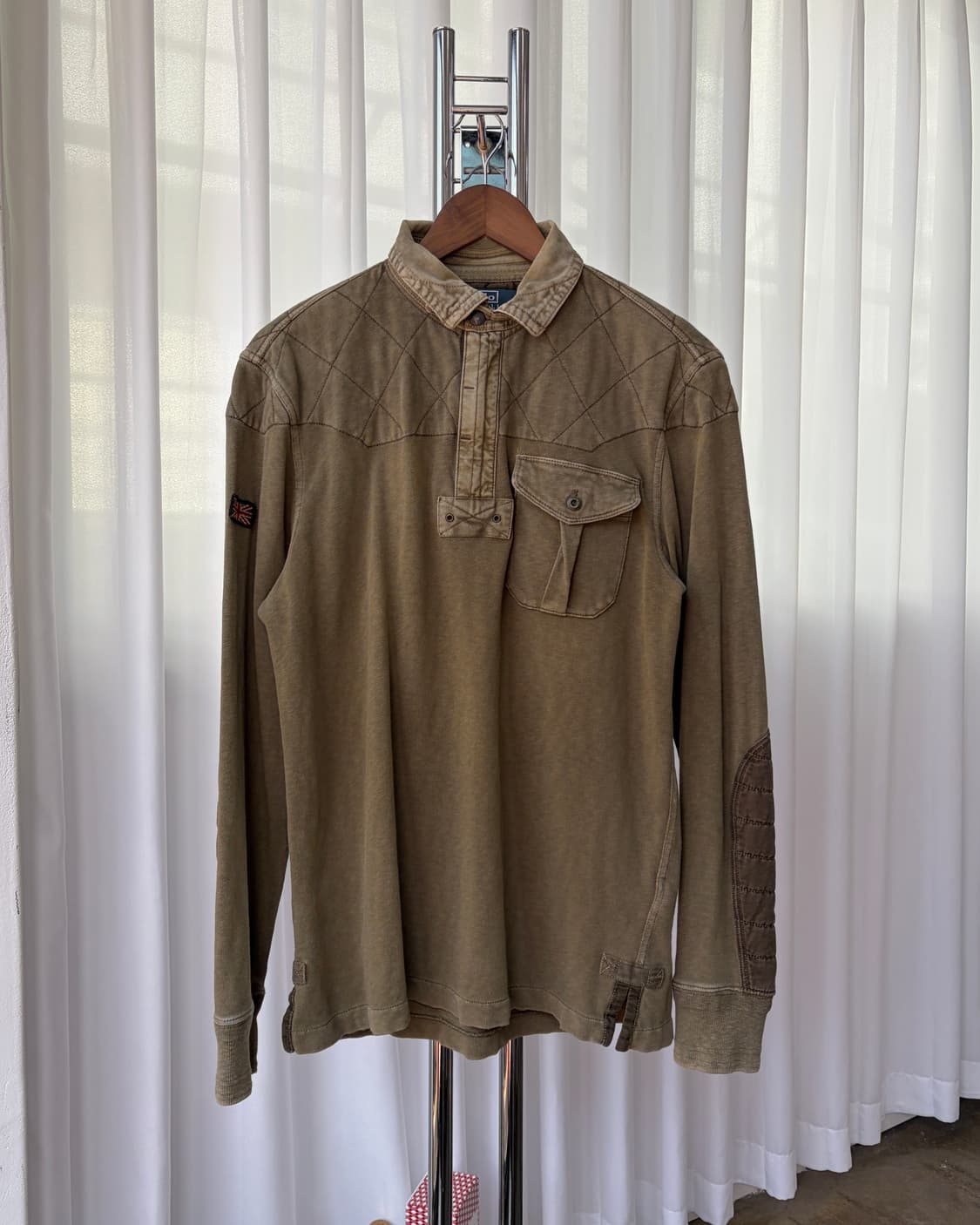 [M]폴로 랄프로렌 밀리터리 엘보 숄더 헨리넥 셔츠 상품이미지4