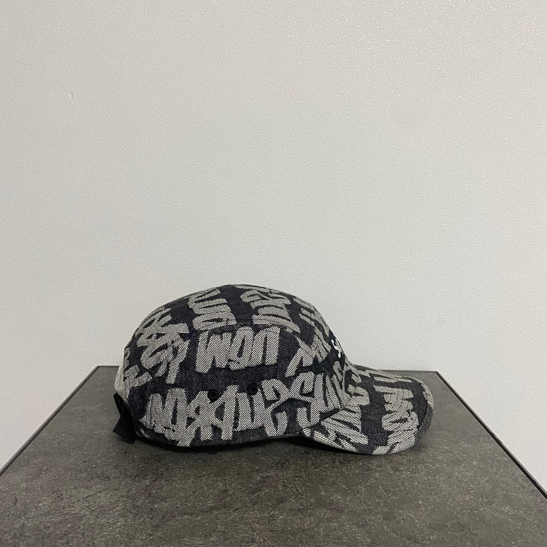 (OS) 슈프림 박스로고 캠프캡 모자 데님 블랙 상품이미지3