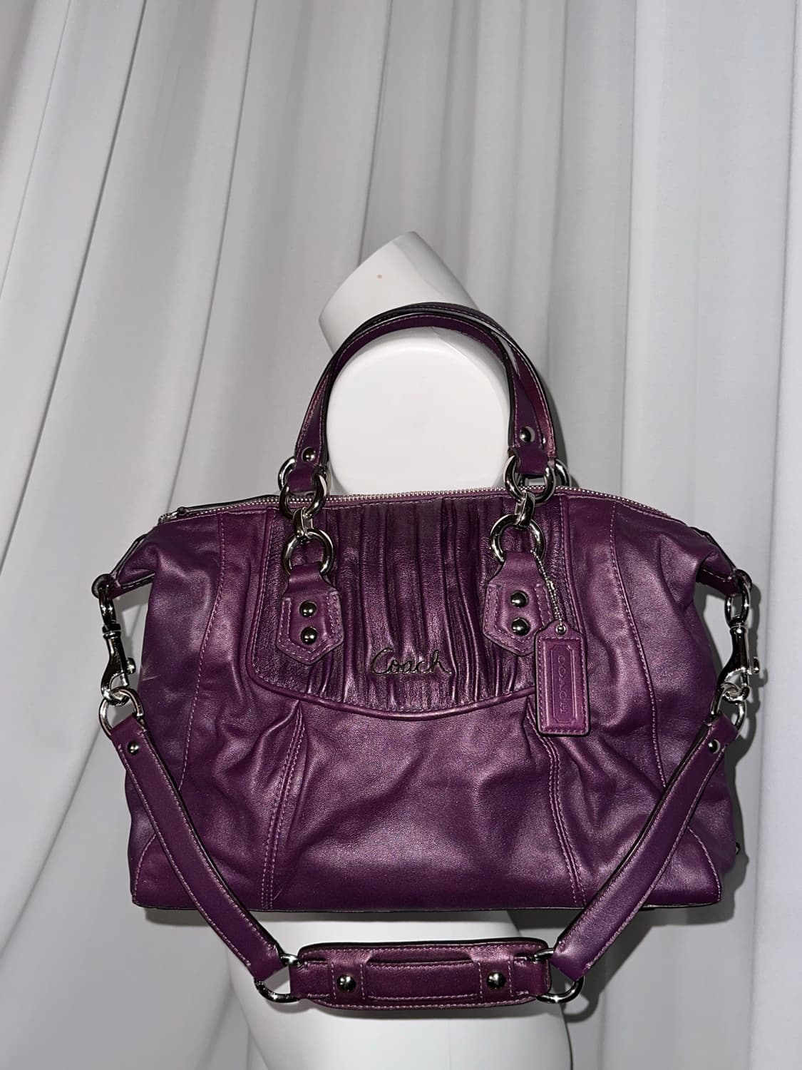 코치 빈티지 퍼플 숄더백 핸드백 상품이미지7