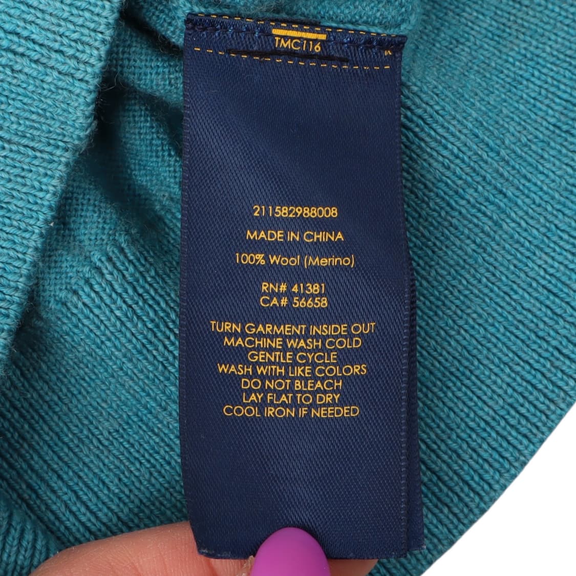 폴로 랄프로렌 에메랄드 블루 메리노울 니트 상품이미지9