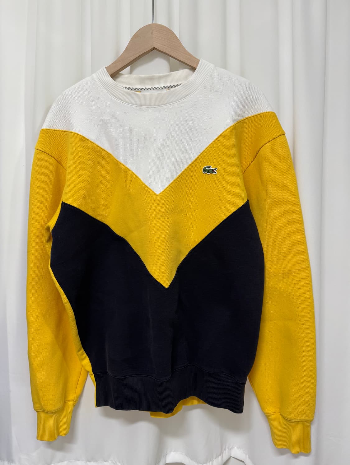 라코스테 브이컬러블럭 스웨트셔츠 상품이미지1