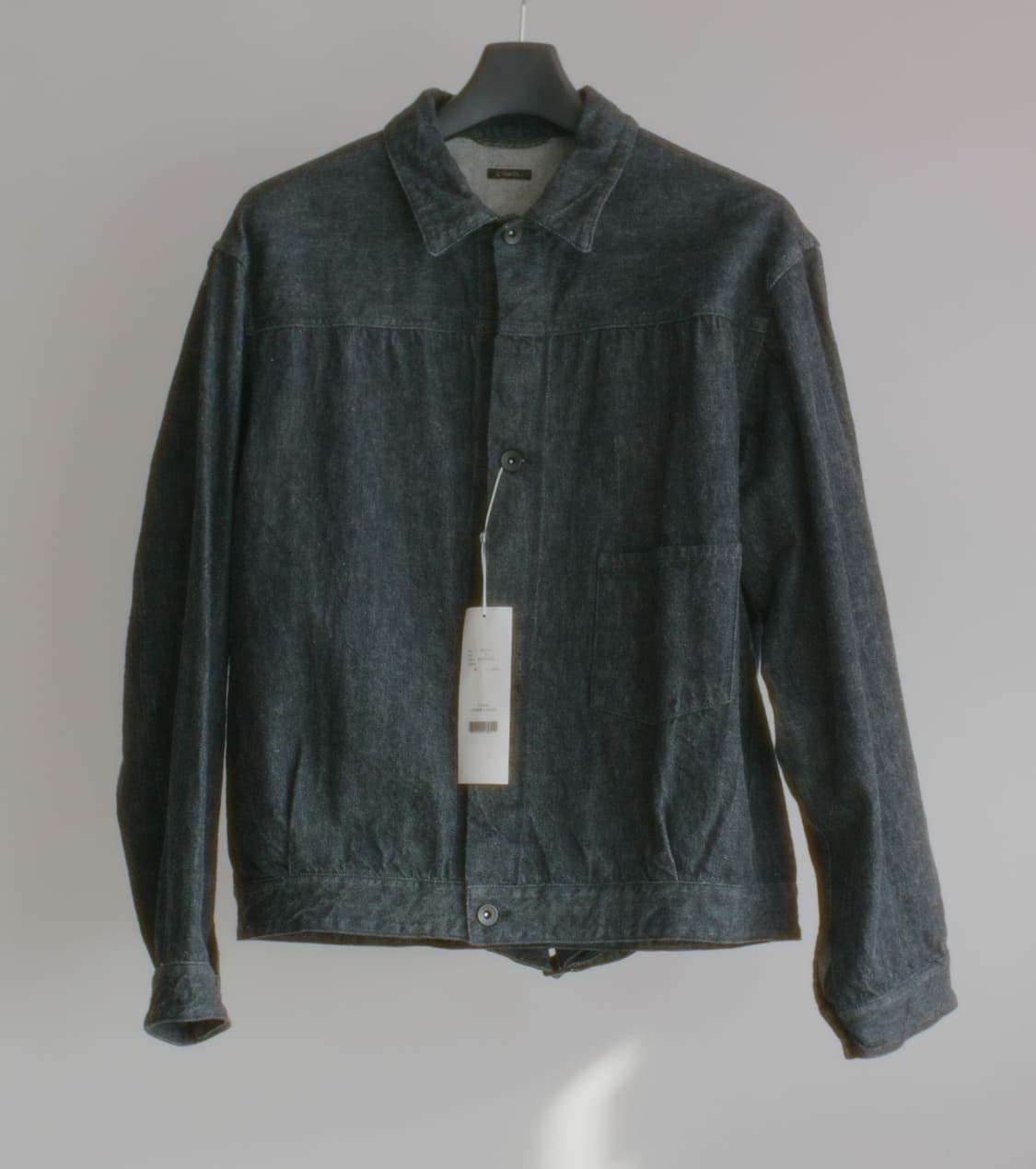 코모리 21aw 데님 자켓 블랙 에크루 4 상품이미지1