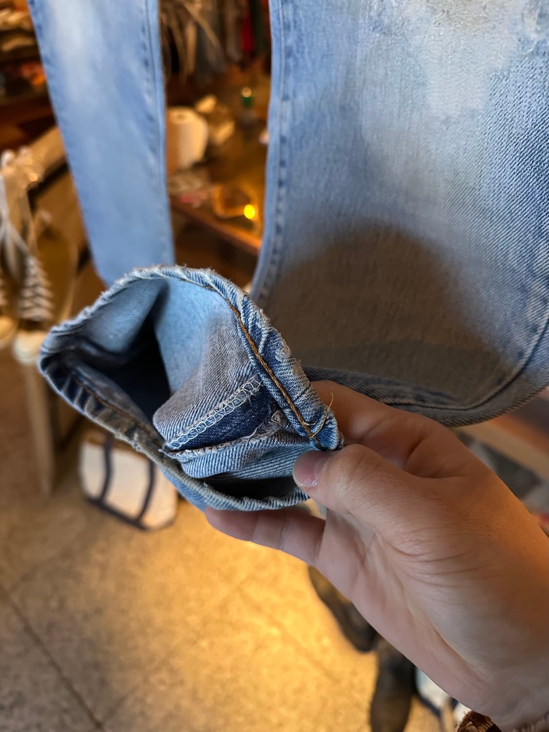 80s USA 빈티지 리바이스 501 66후기 논셀비지 데님 팬츠 상품이미지6