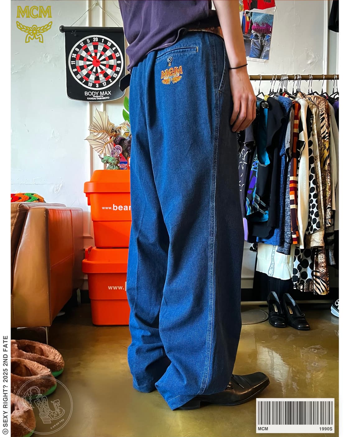 90s MCM Old 2-Tuck Denim Maxi Trouser 상품이미지1