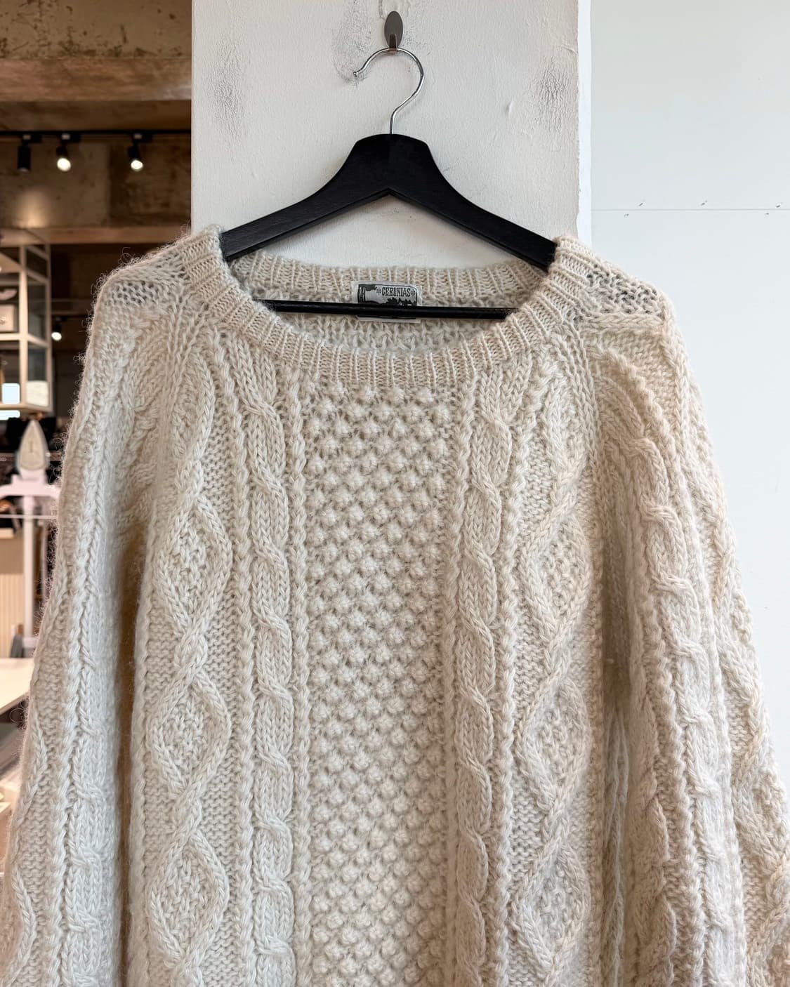 ceronias 아이보리 케이블 울 니트  상품이미지3