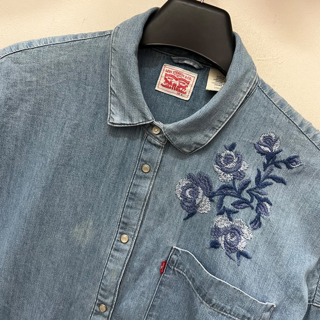 리바이스 샴브레이 데님 드레스 원피스 S 상품이미지3