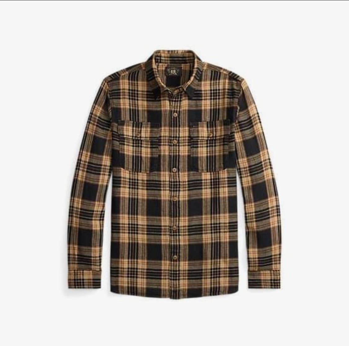 RRL 플래드 코튼 리넨 워크셔츠 상품이미지1