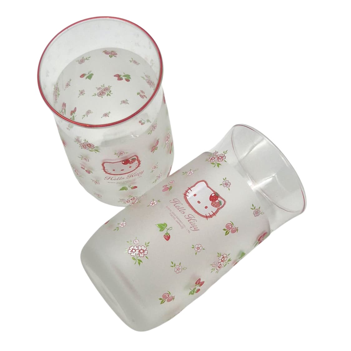 00s 고전 키티 불투명 딸기 텀블러 글라스 1p 상품이미지2