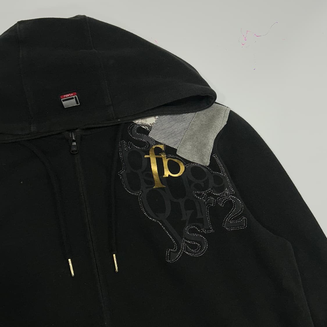 Fubu the collection 숄더 포인트 블랙 후드집업 상품이미지4