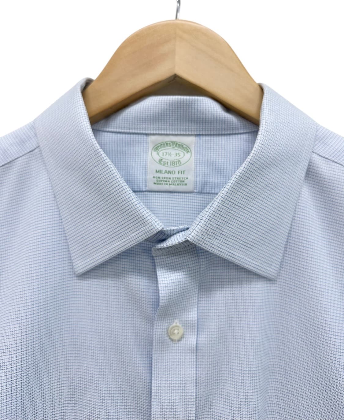브룩스브라더스 잔체크셔츠 소라색 (XL~2XL)  상품이미지3