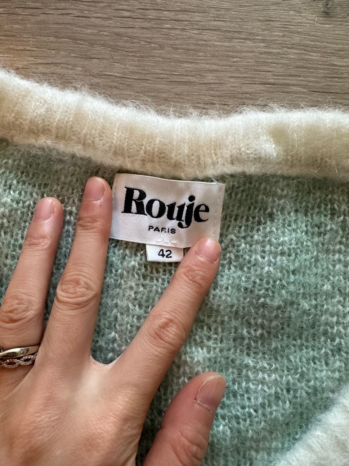 루즈 Rouje 세이지 로니 가디건 민트 사이즈 42 상품이미지6