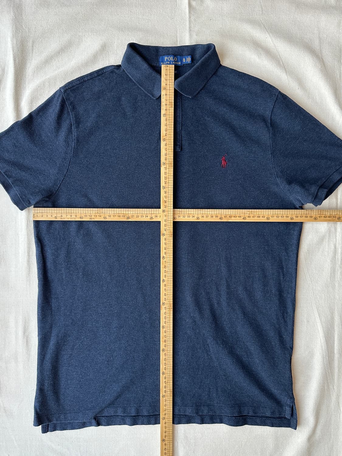 폴로 랄프로렌 미드나잇 블루 반팔 카라티 커스텀슬림핏 XL 상품이미지9