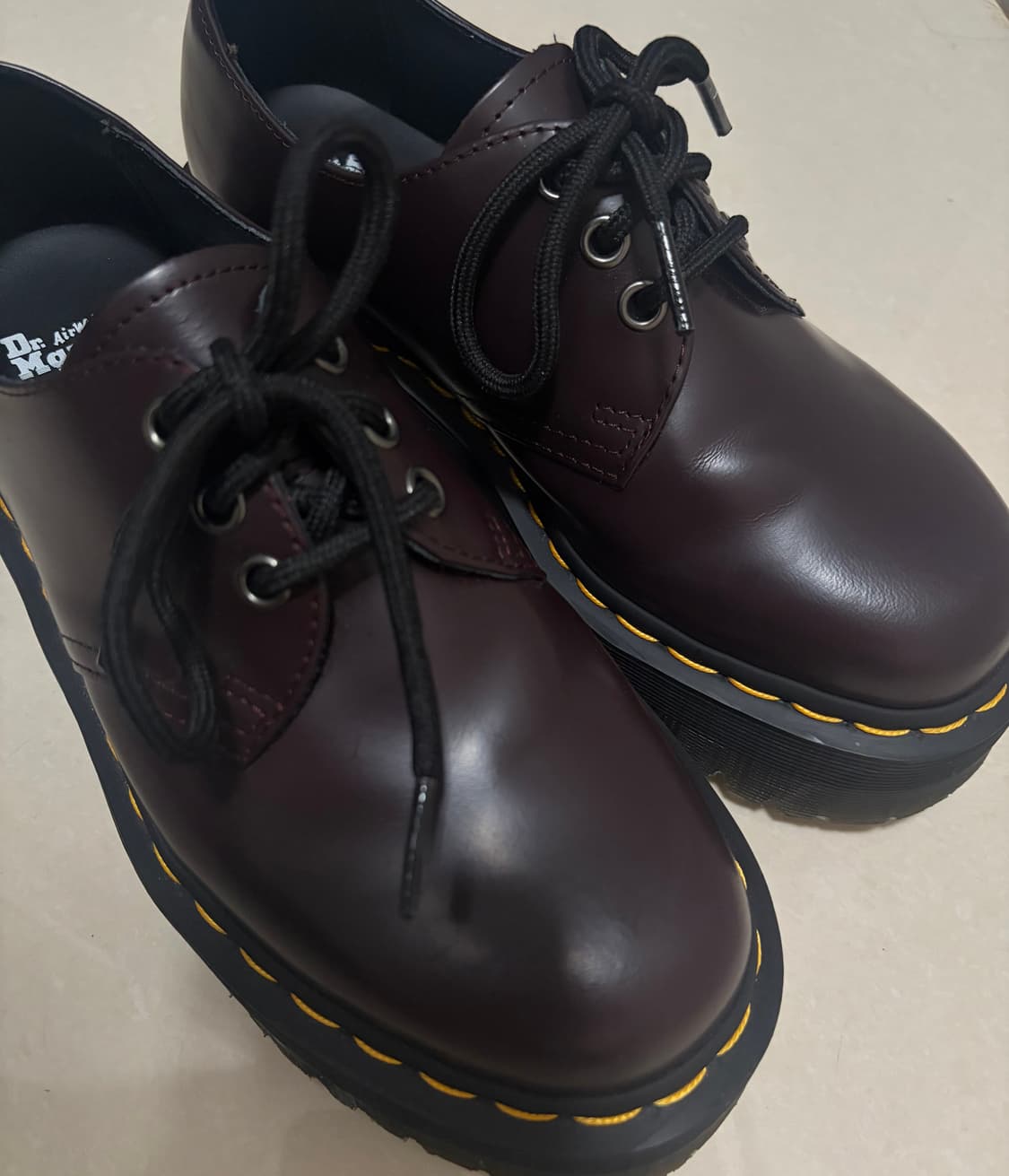 닥터마틴 1461 쿼드 버건디 uk4 상품이미지6