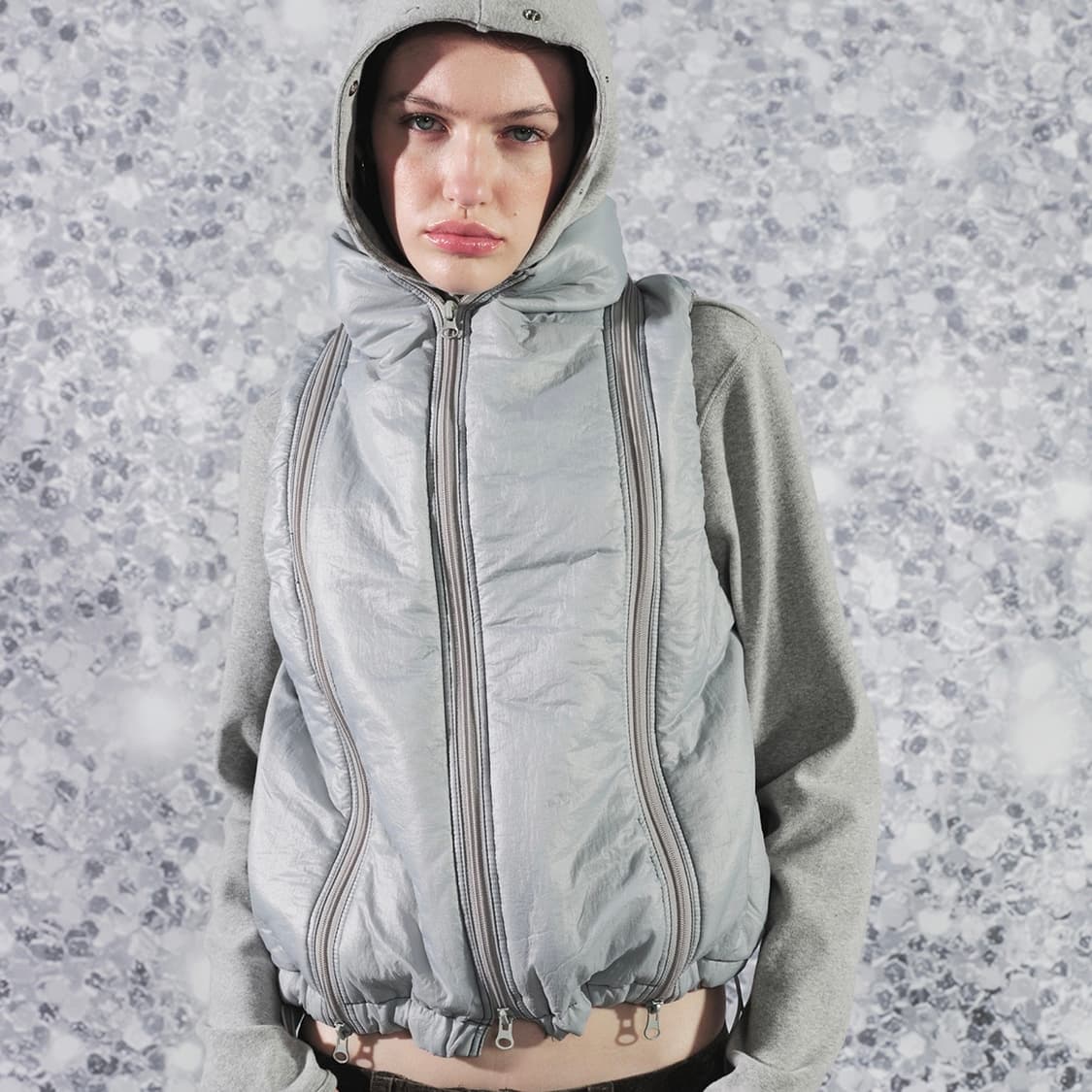 CERRIC_ HIDDEN HOODIE ZIPPER VEST 상품이미지4