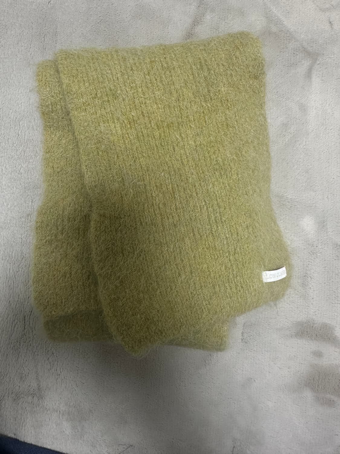 로우클래식 소프트 알파카 머플러 올리브 색상 상품이미지5