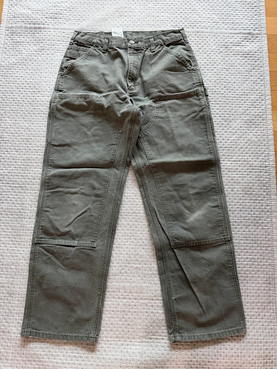 [34] 칼하트 더블니 워크팬츠 b136 모스 상품이미지1